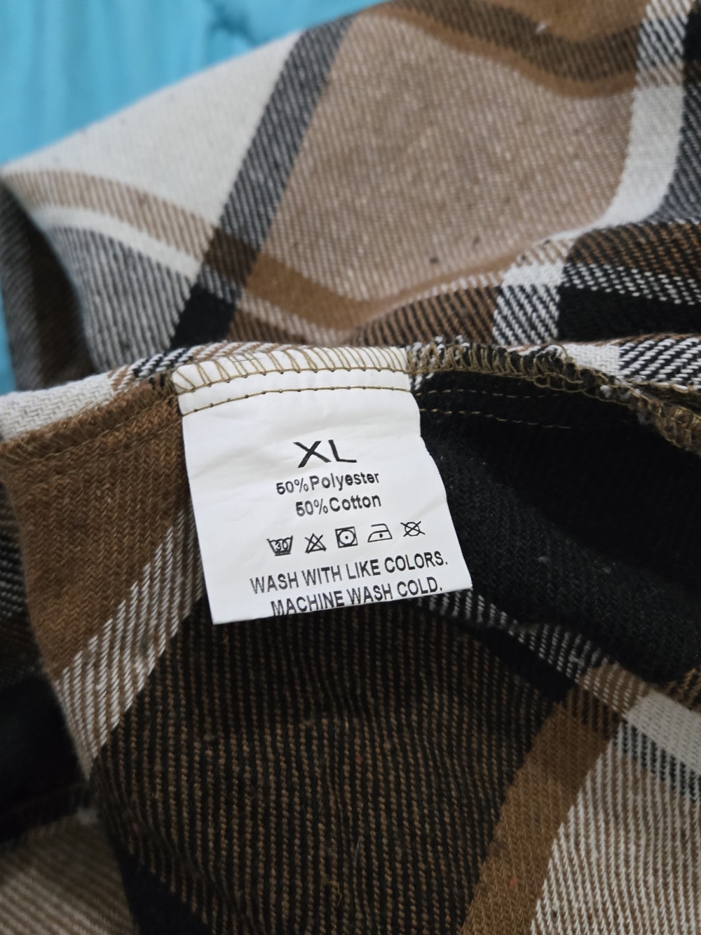 Plaid Flannel Skirt - Brown & Black